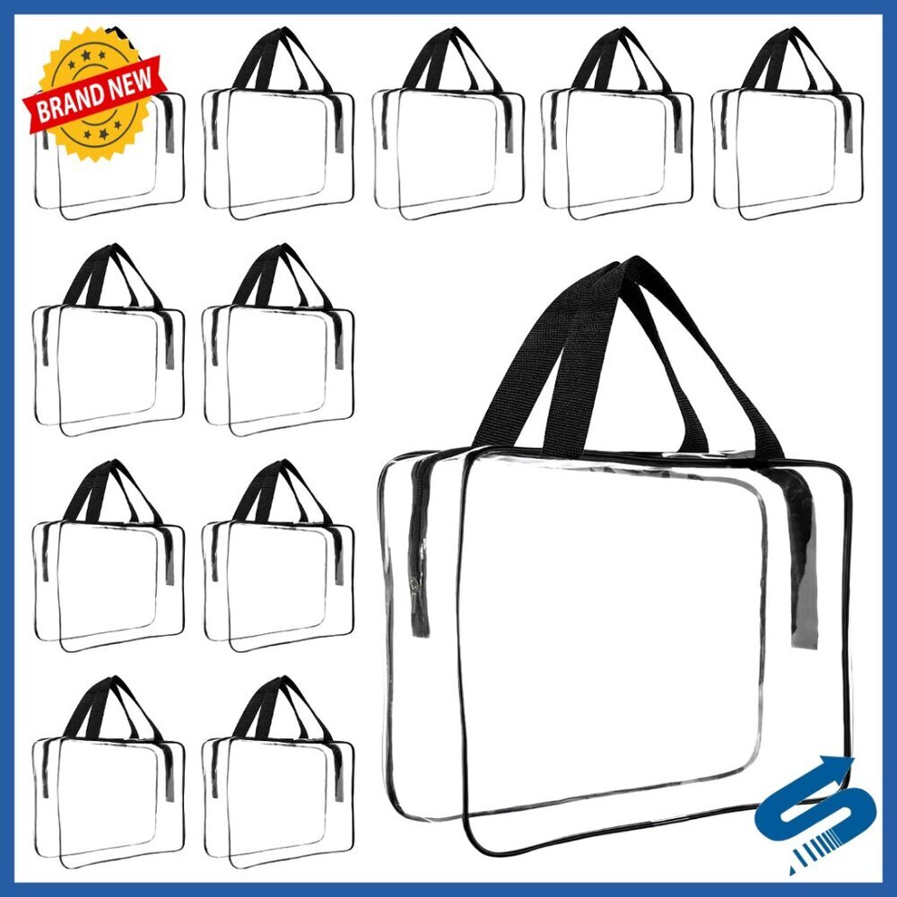 Clear PVC Cosmetic Organizer Bags Set Travel Toiletry Storage Waterproof